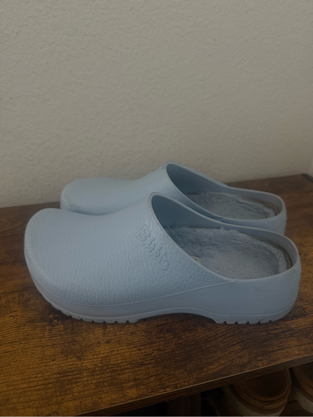 Birkenstock Light Blue Women's Clog Shoes  (Birki’s) with Plush Lining